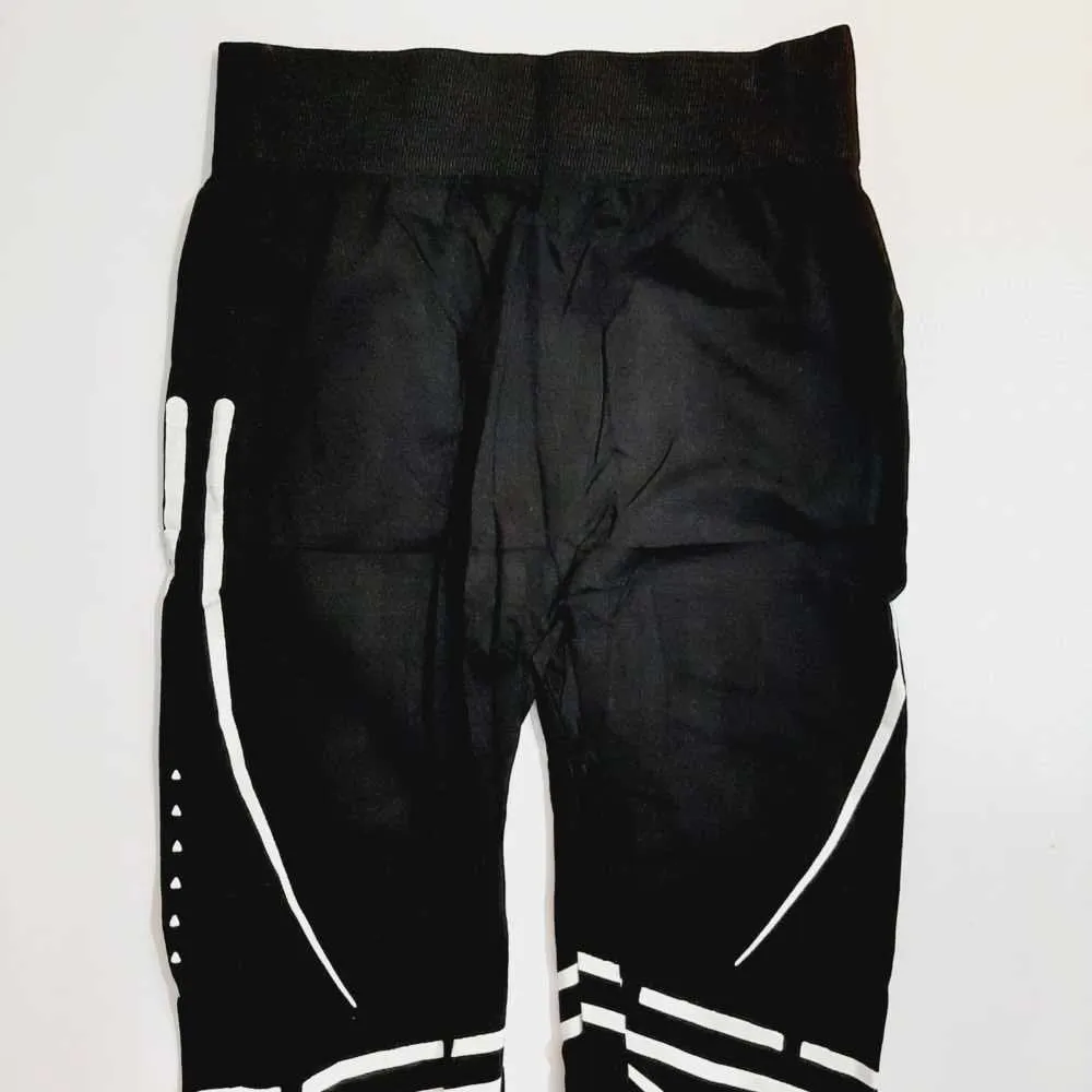 Black - High Waist Leggings - Stretchable Lycra - GYM YOGA - ZL05