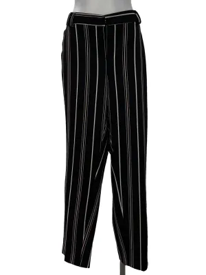 Black Pink And White Striped Pants