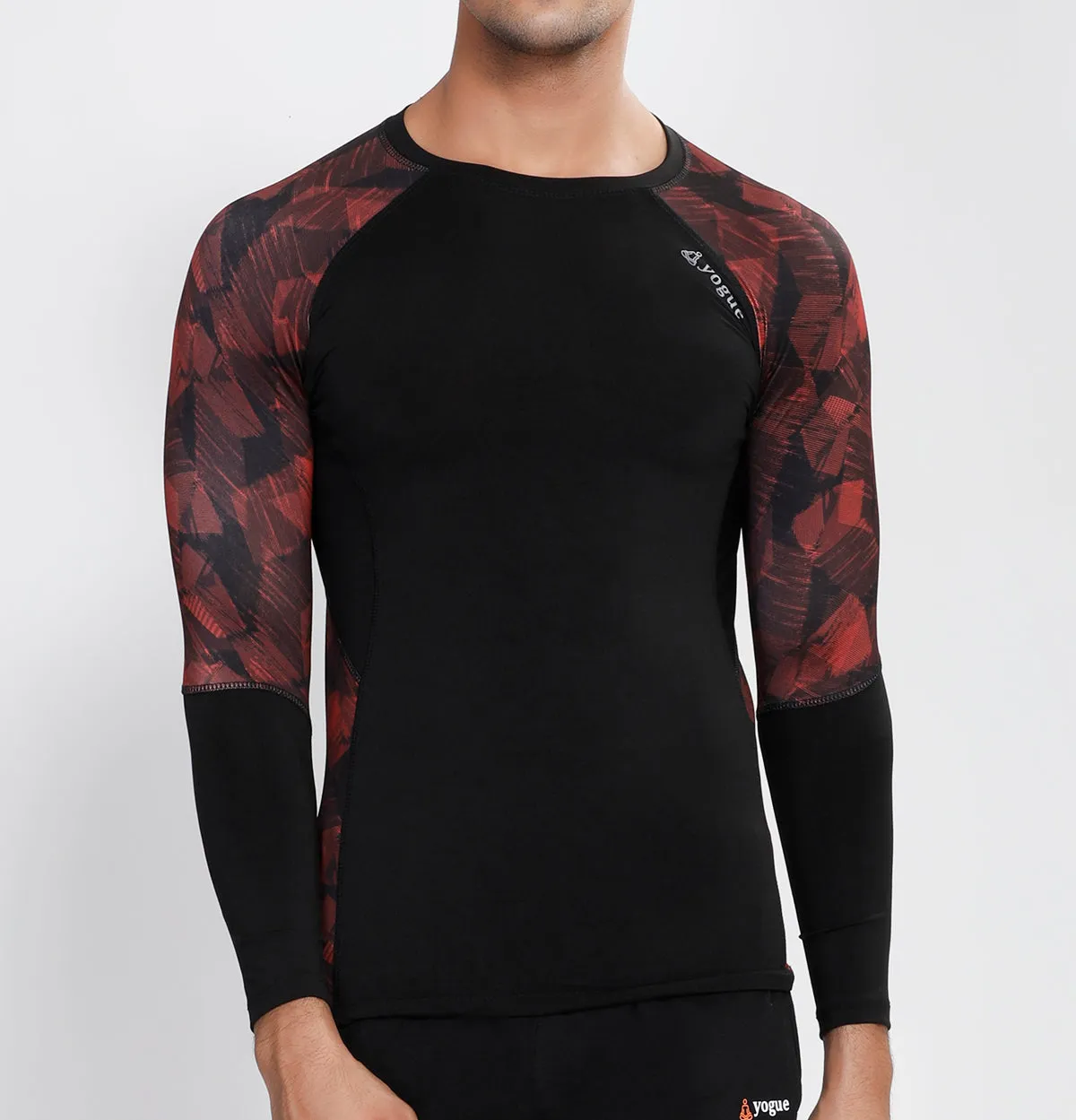 Black Red Full Sleeve Compression
