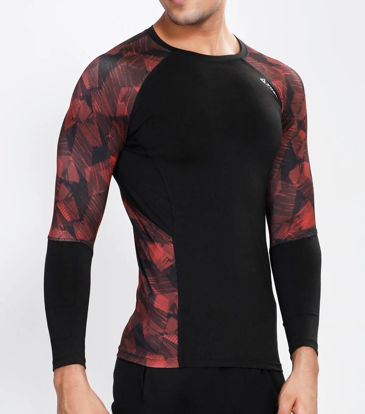 Black Red Full Sleeve Compression