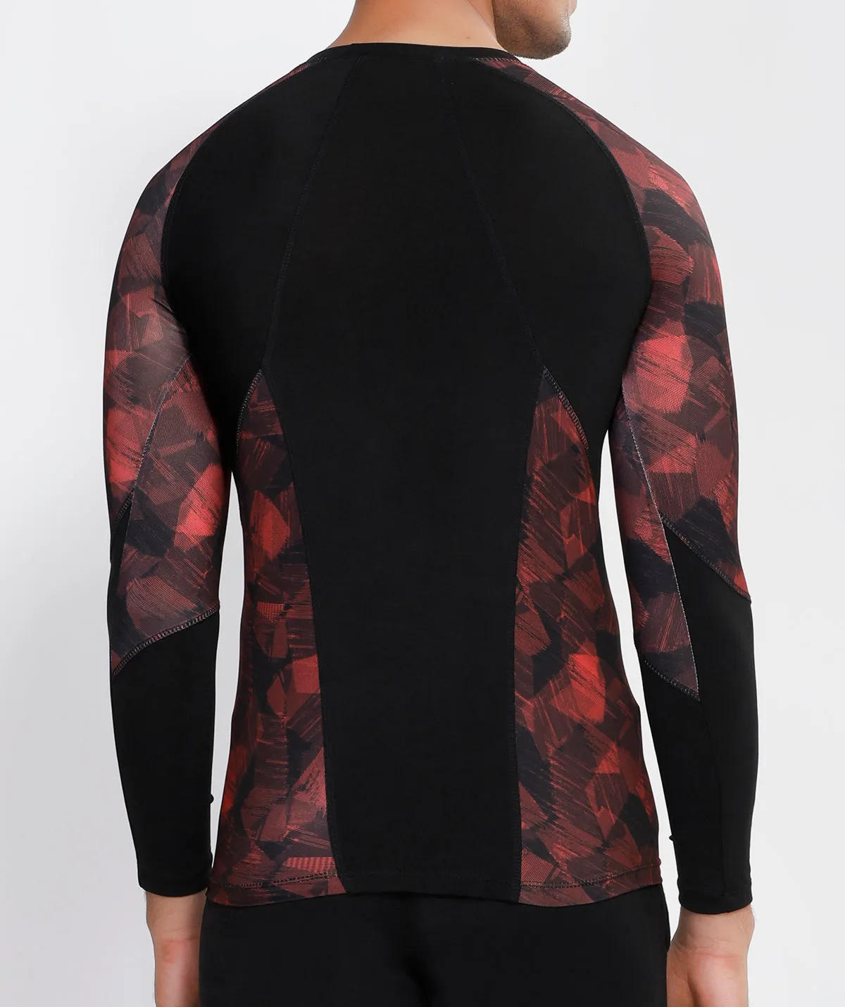 Black Red Full Sleeve Compression
