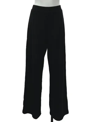 Black Ribbed Regular Pants