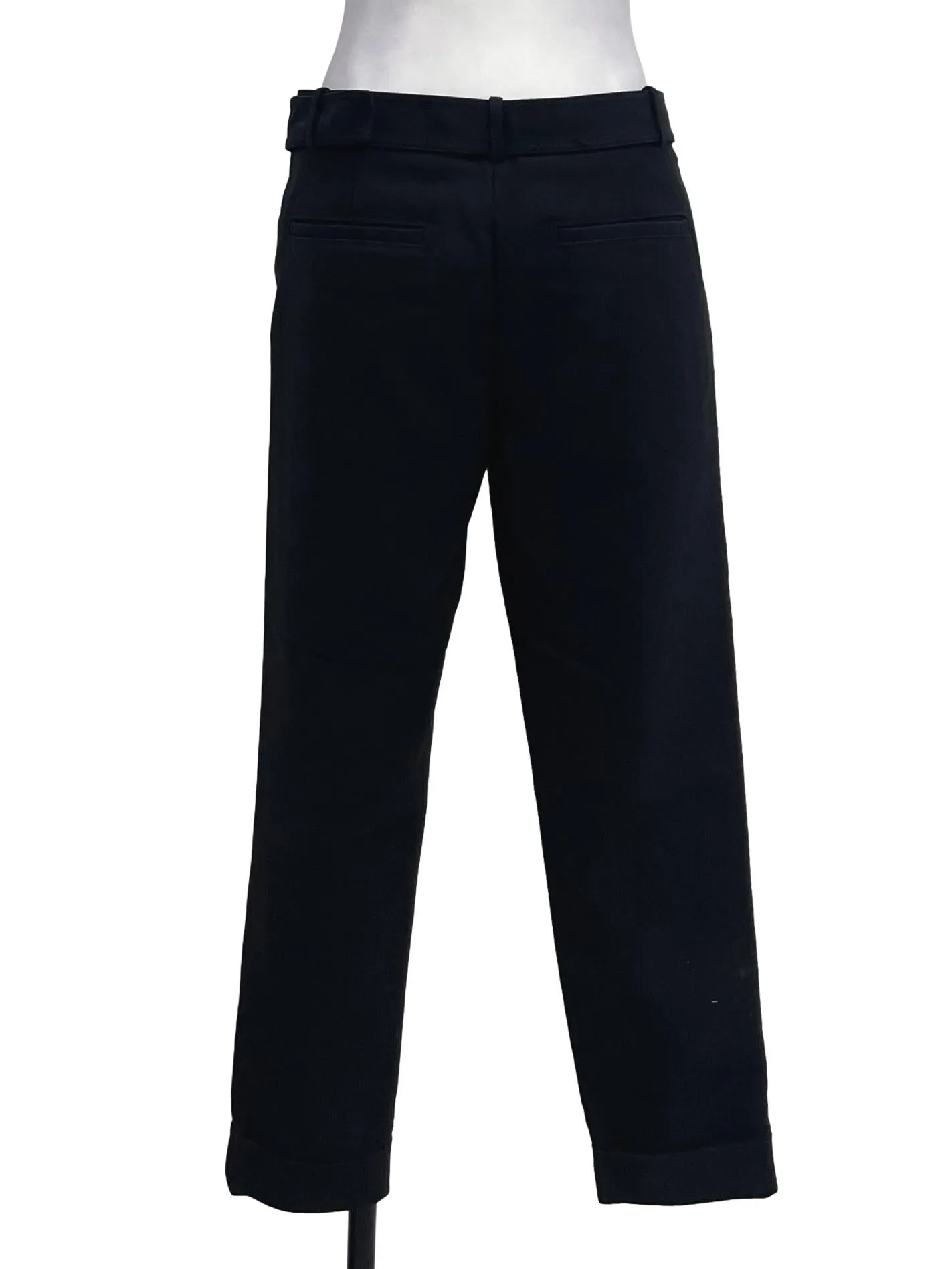Black Ring Belted Pants