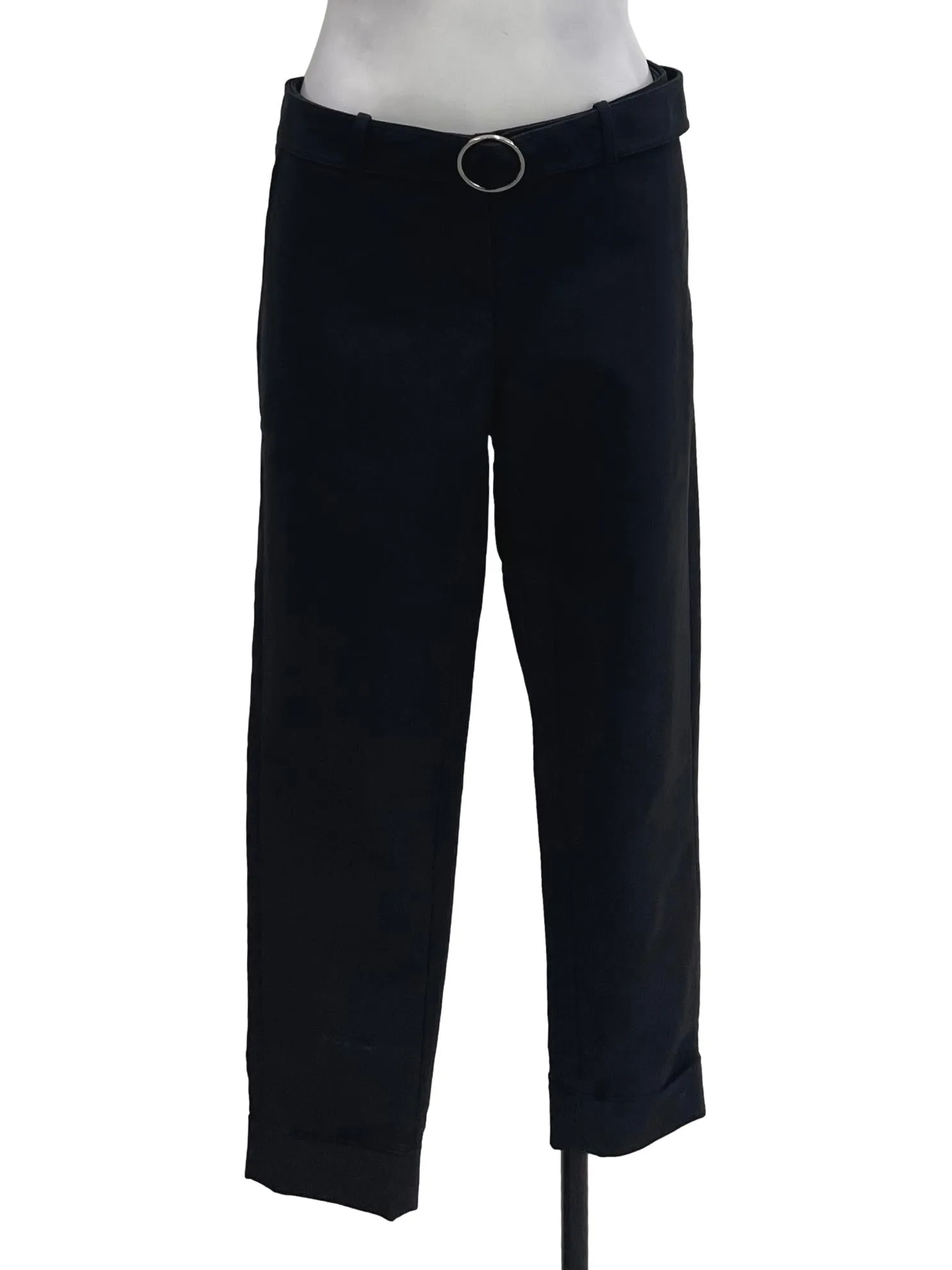 Black Ring Belted Pants