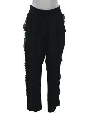 Black Side Ruffle Pants