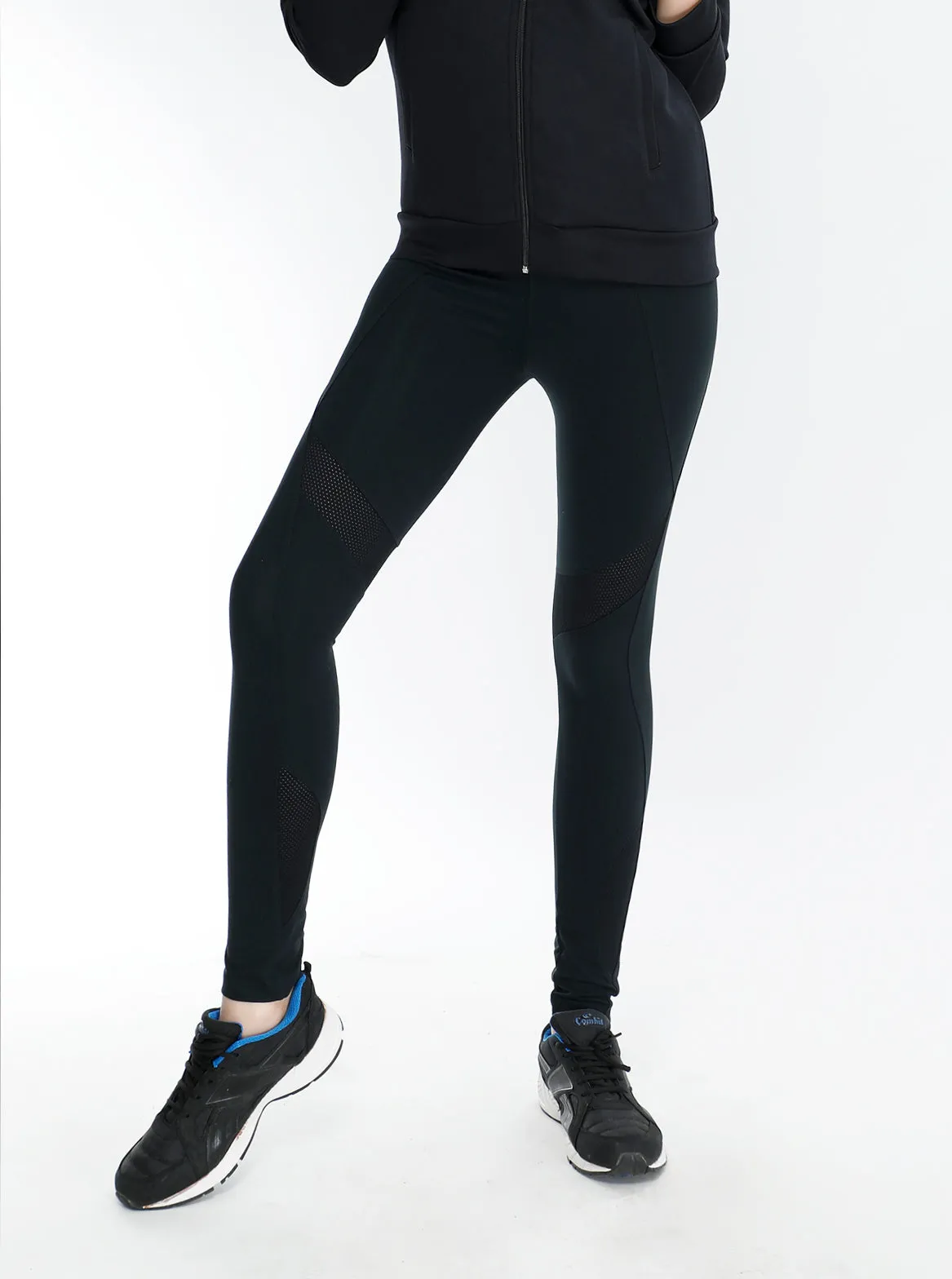 Black Tights with Mesh Detail