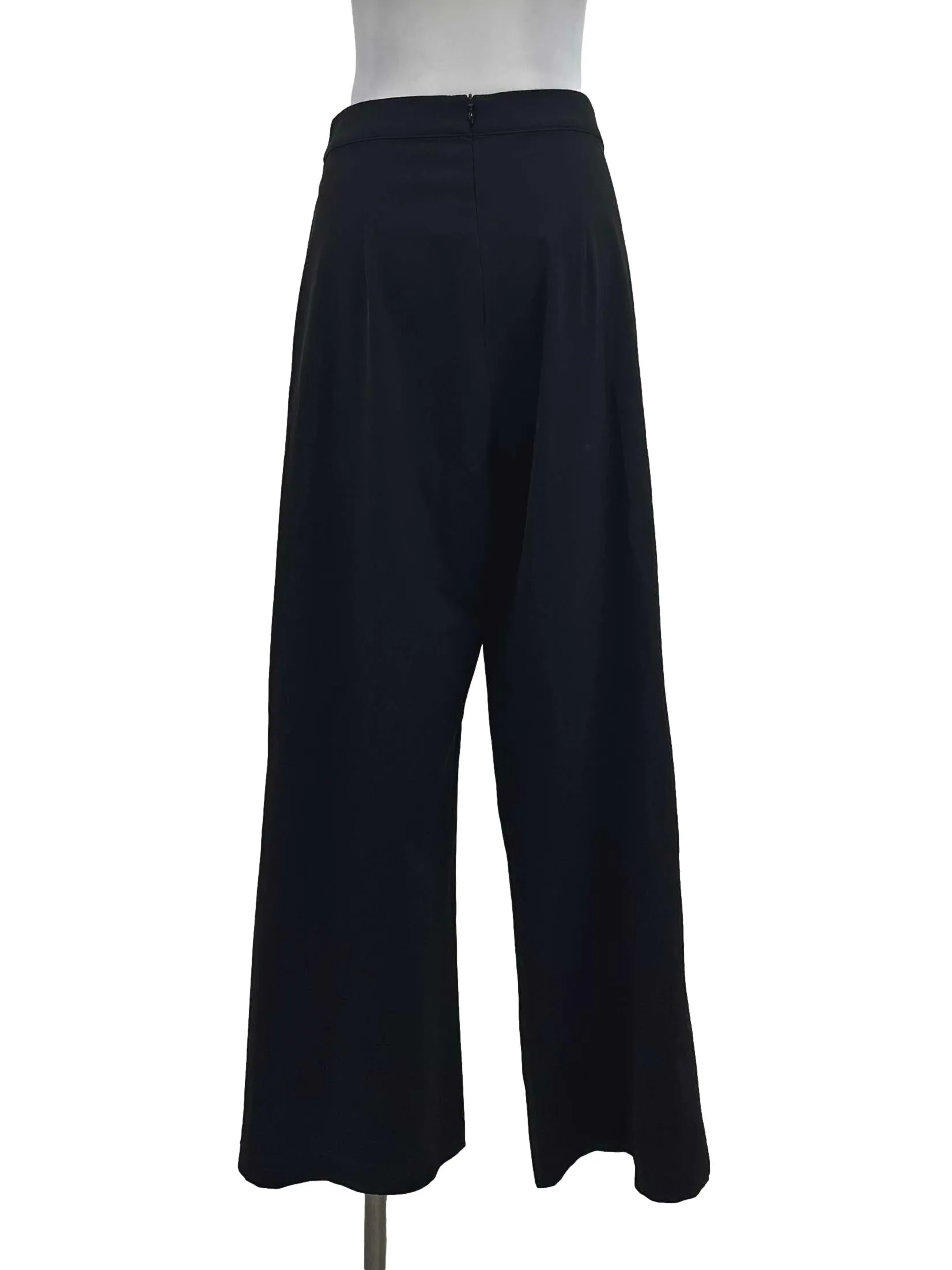 Black V Waist Long Pants