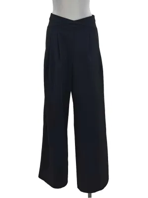 Black V Waist Long Pants