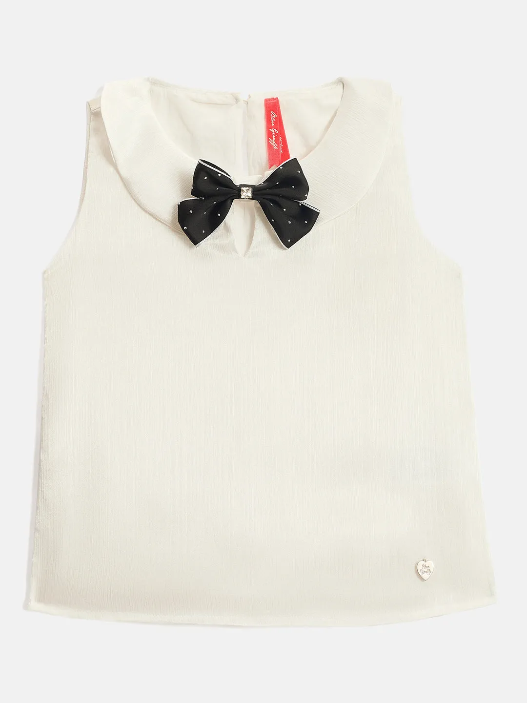 Blue Giraffe Kids White Regular Fit Solid Top