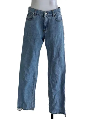 Blue Stone With Side Red Lines Pants