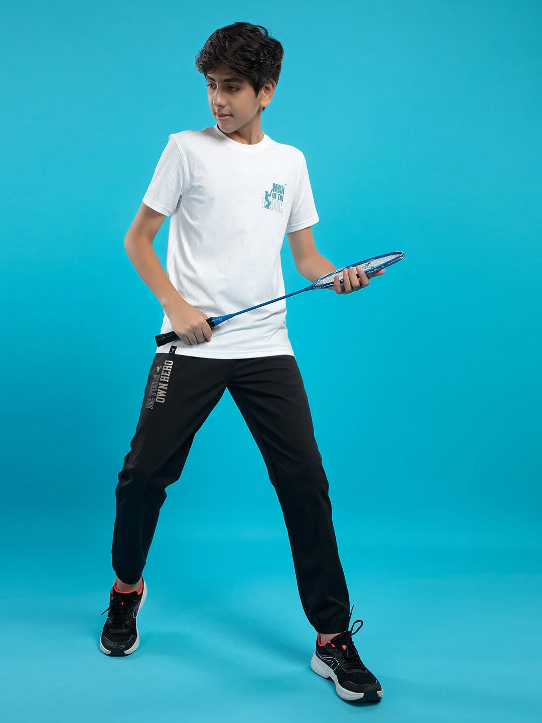 Boys Printed Slim Fit Joggers with TECHNO GUARD