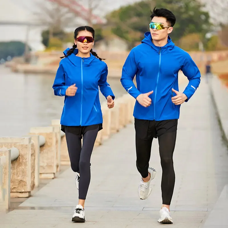 Bright Running Jacket Reflective Summer Quick Dry Gym Coat Hooded Jogging Sun Protection Fishing Outdoor Hiking Breathable Thin Jackets