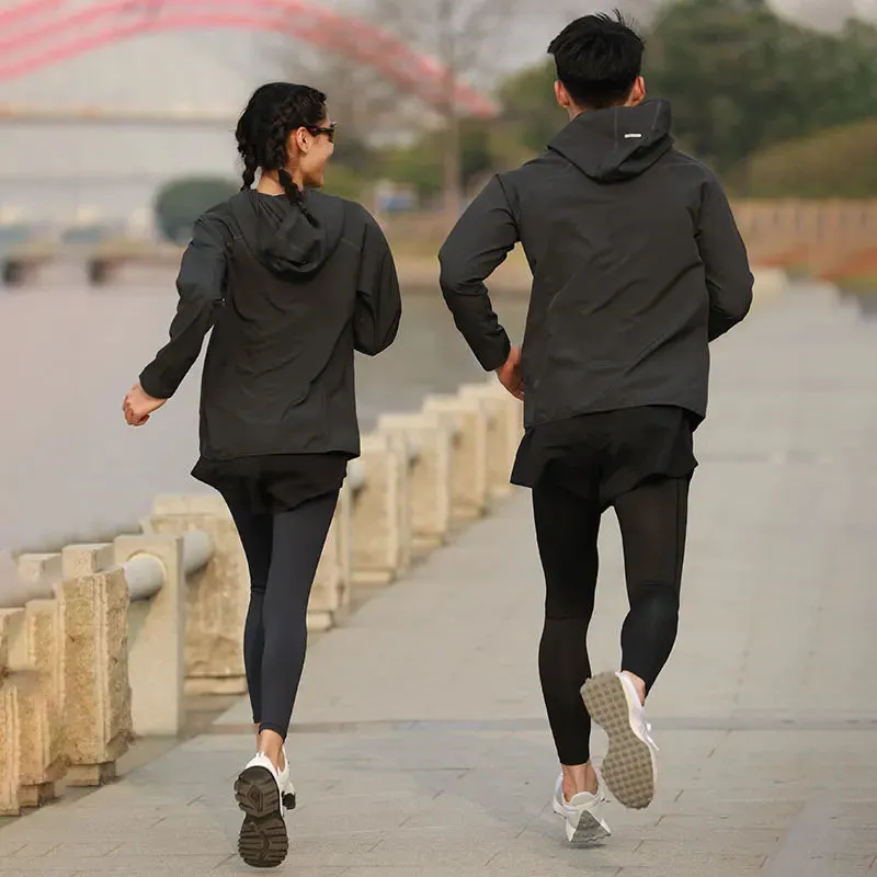 Bright Running Jacket Reflective Summer Quick Dry Gym Coat Hooded Jogging Sun Protection Fishing Outdoor Hiking Breathable Thin Jackets