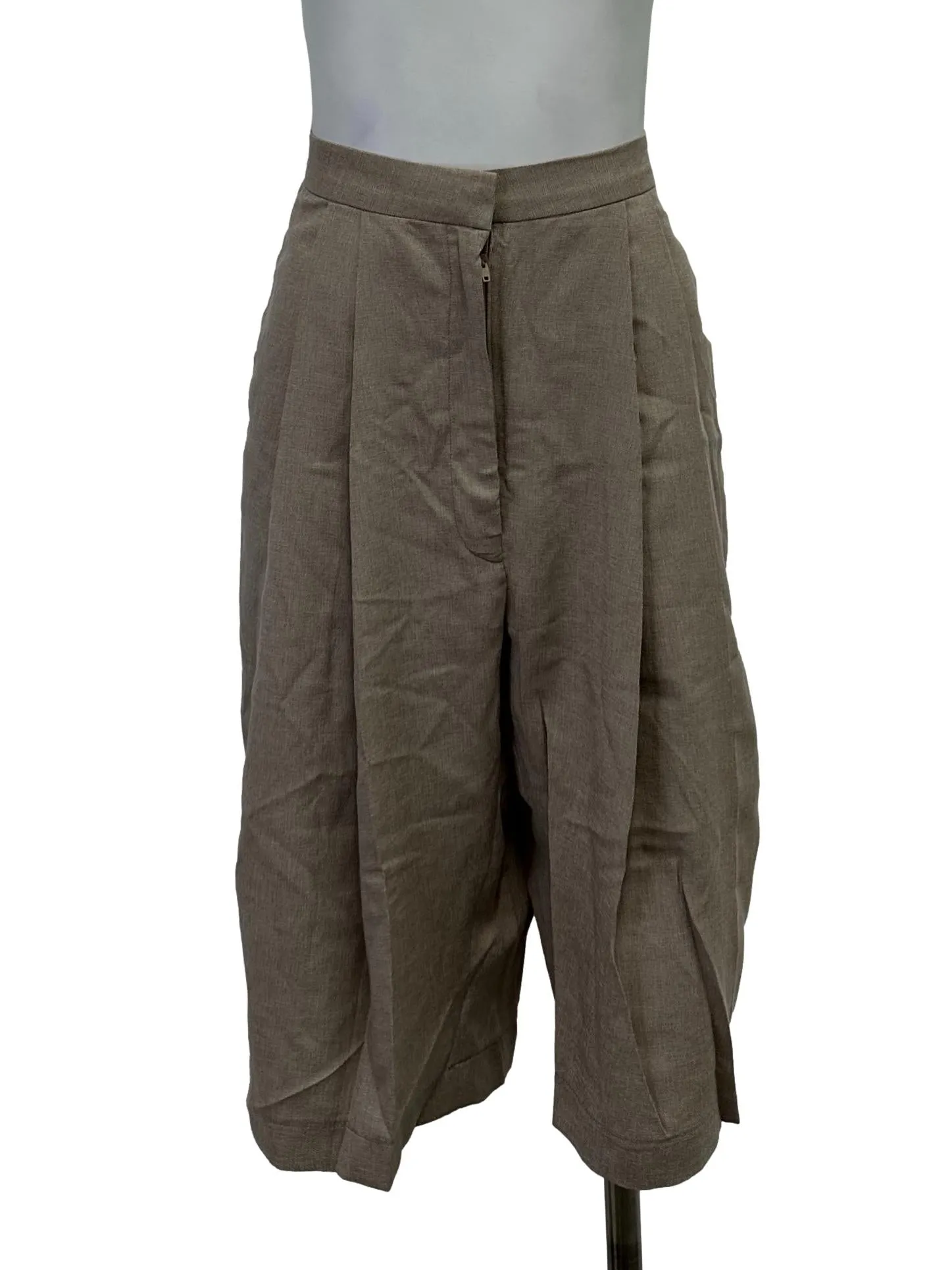 Brown Beige Short Culottes