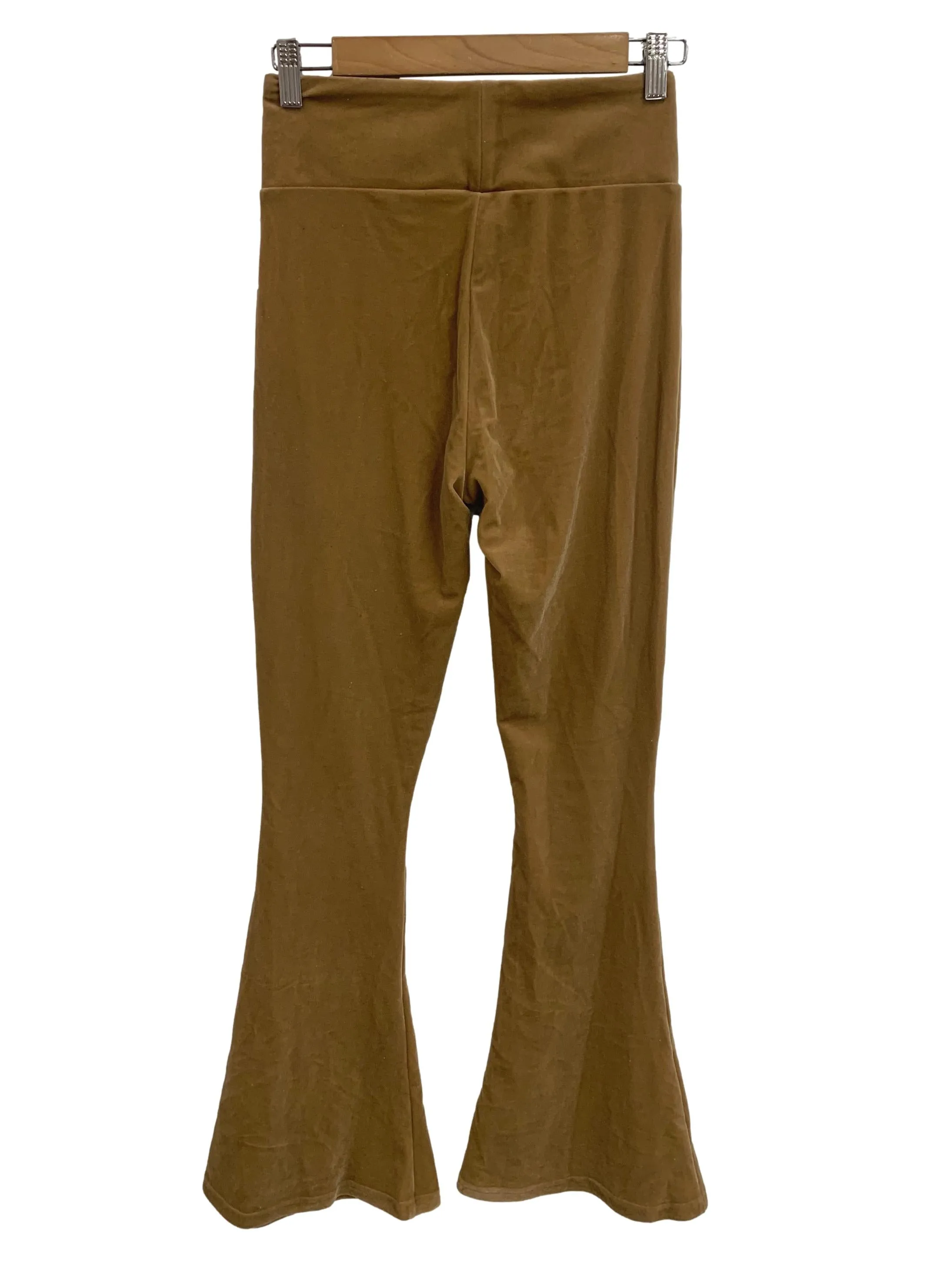 Brown Velvet Flare Tights