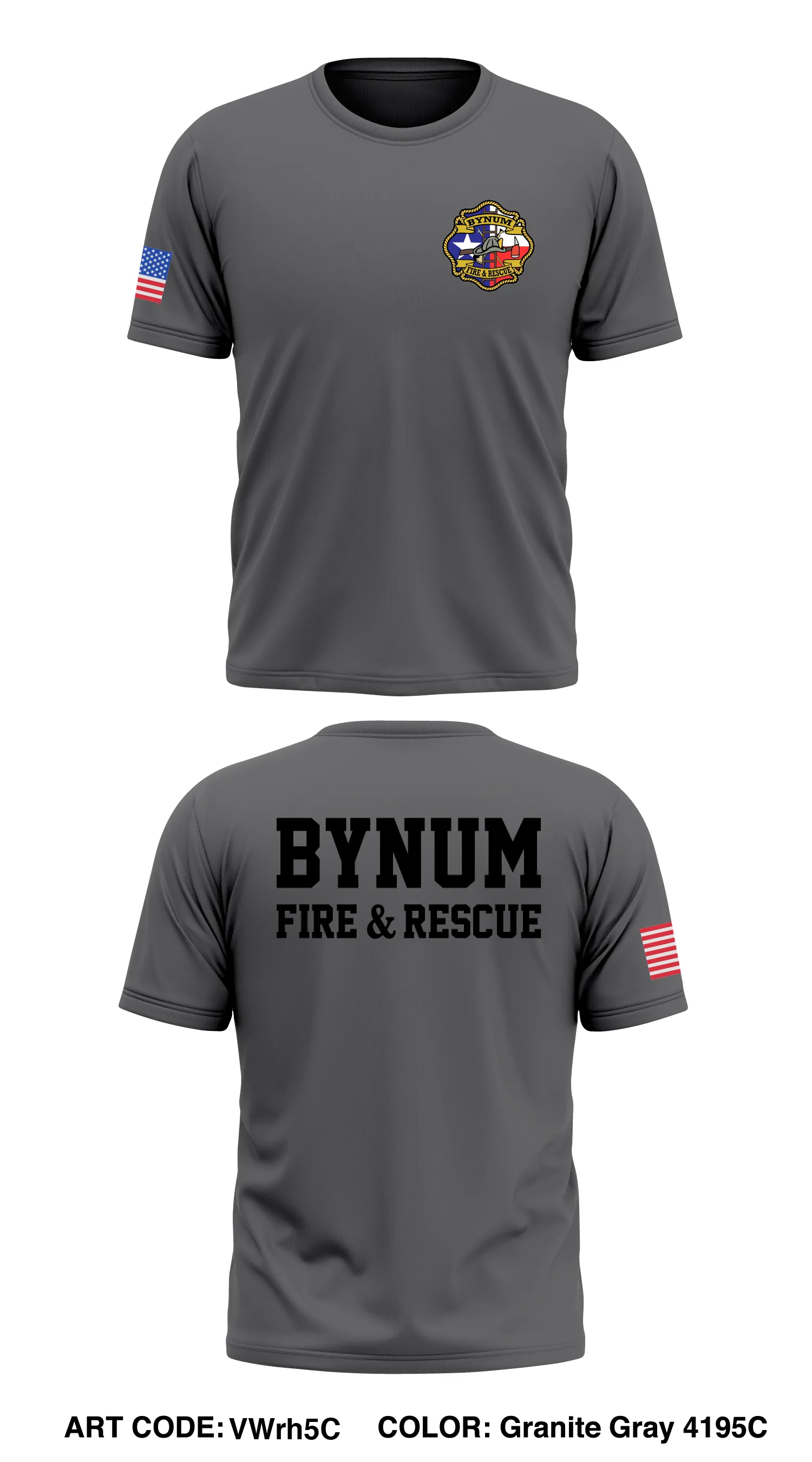 Bynum fire department  Store 1 Core Men's SS Performance Tee - VWrh5C