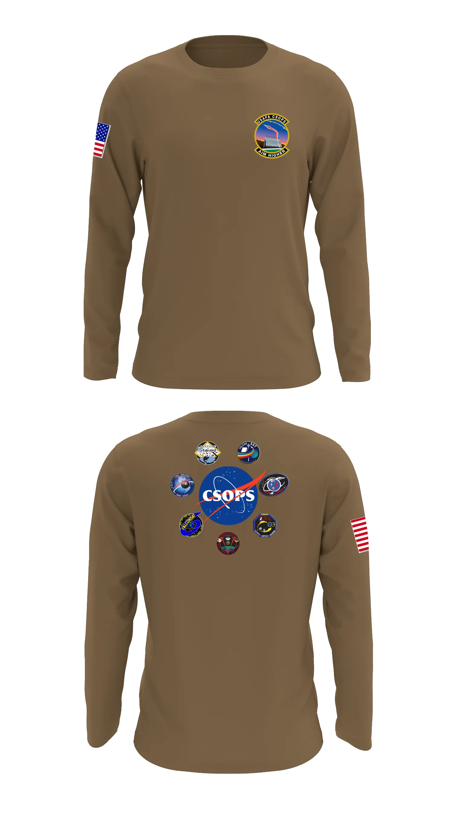 Cadet Space Operations Squadron (CSOPS) Store 1 Core Men's LS Performance Tee - 36626627255