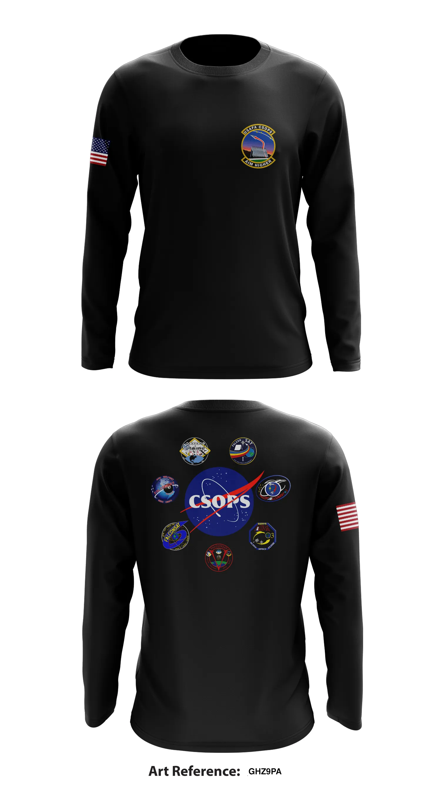 Cadet Space Operations Squadron (CSOPS) Store 1 Core Men's LS Performance Tee - gHZ9pa