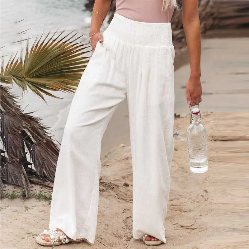 Callie - Oversized zomerbroek met elastische taille