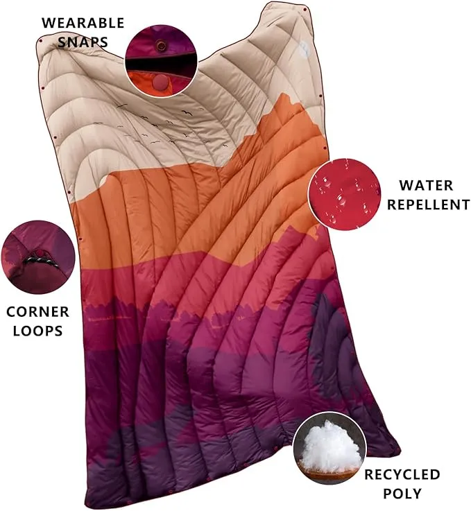 Camping Blanket,Lightweight Puffy Printed Camping Blanket Packable Outdoor Blanket for Camping,Traveling, Stadium, Hiking, Picnics