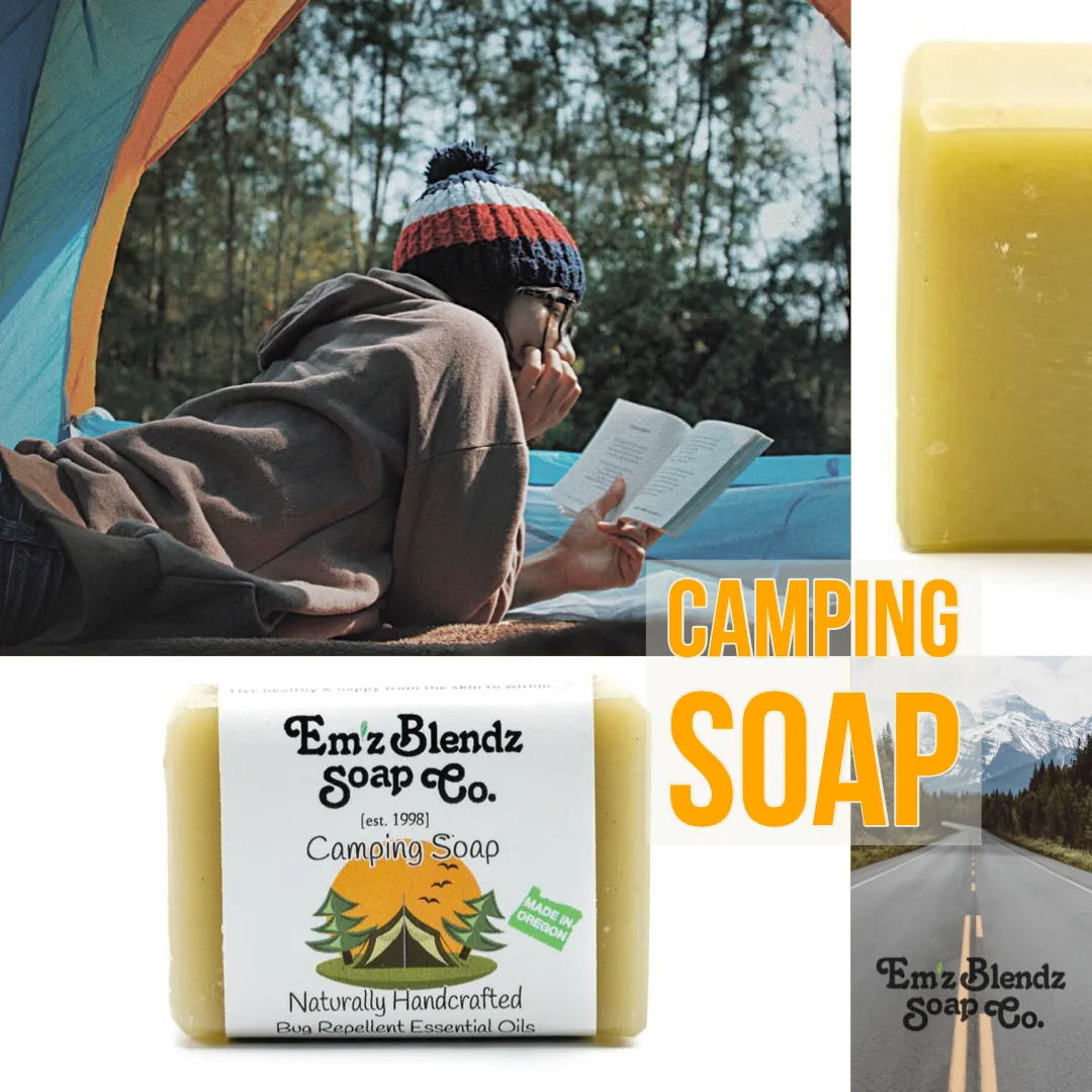 Camping Soap Bar with Hemp | Natural Insect Repellent & Biodegradable Cleanser