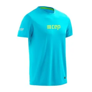 CEP Compression Men's Running T-Shirt (Hawaii Blue/Green)