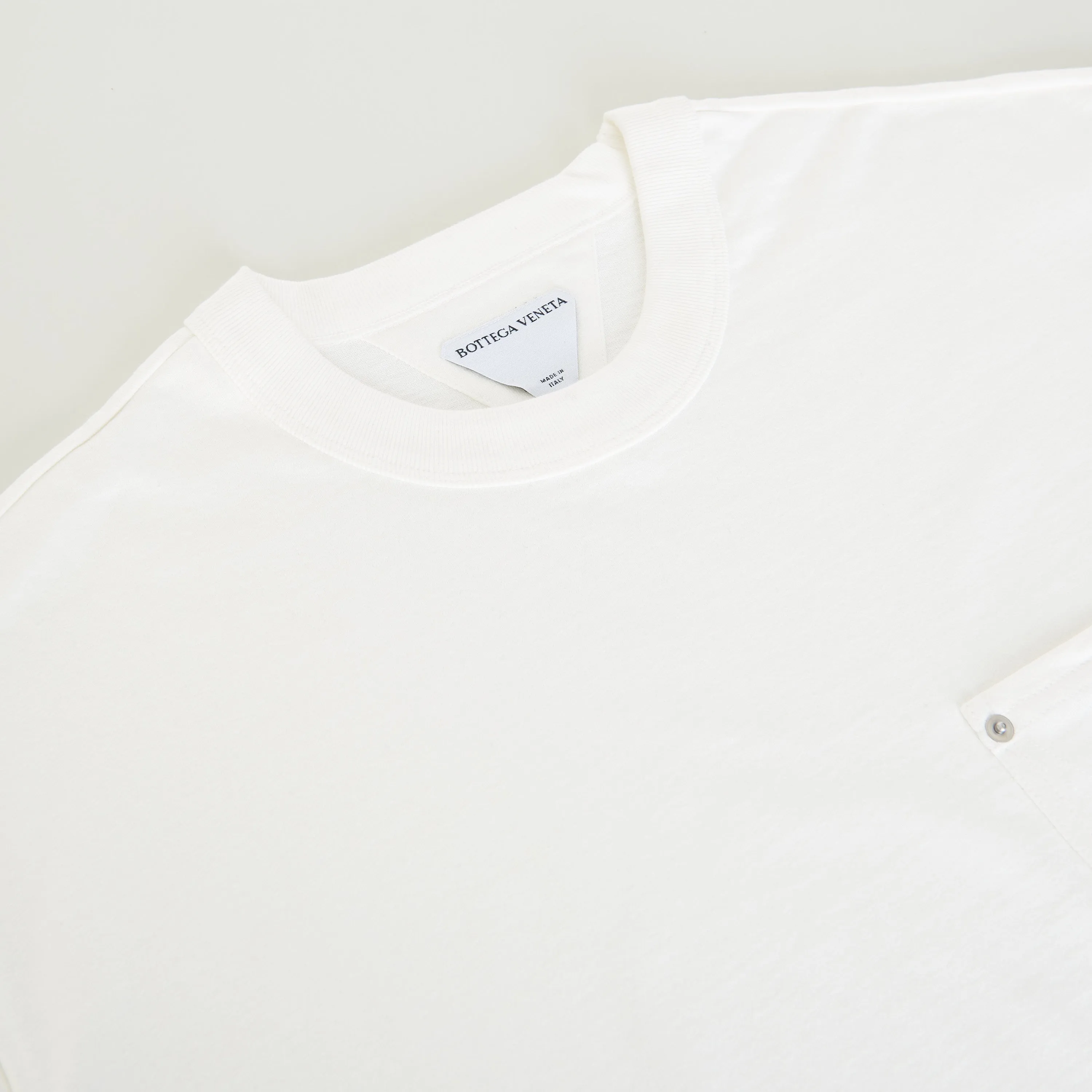 Chalk White T-Shirt - Japanese Jersey, Pocket, Loose Fit