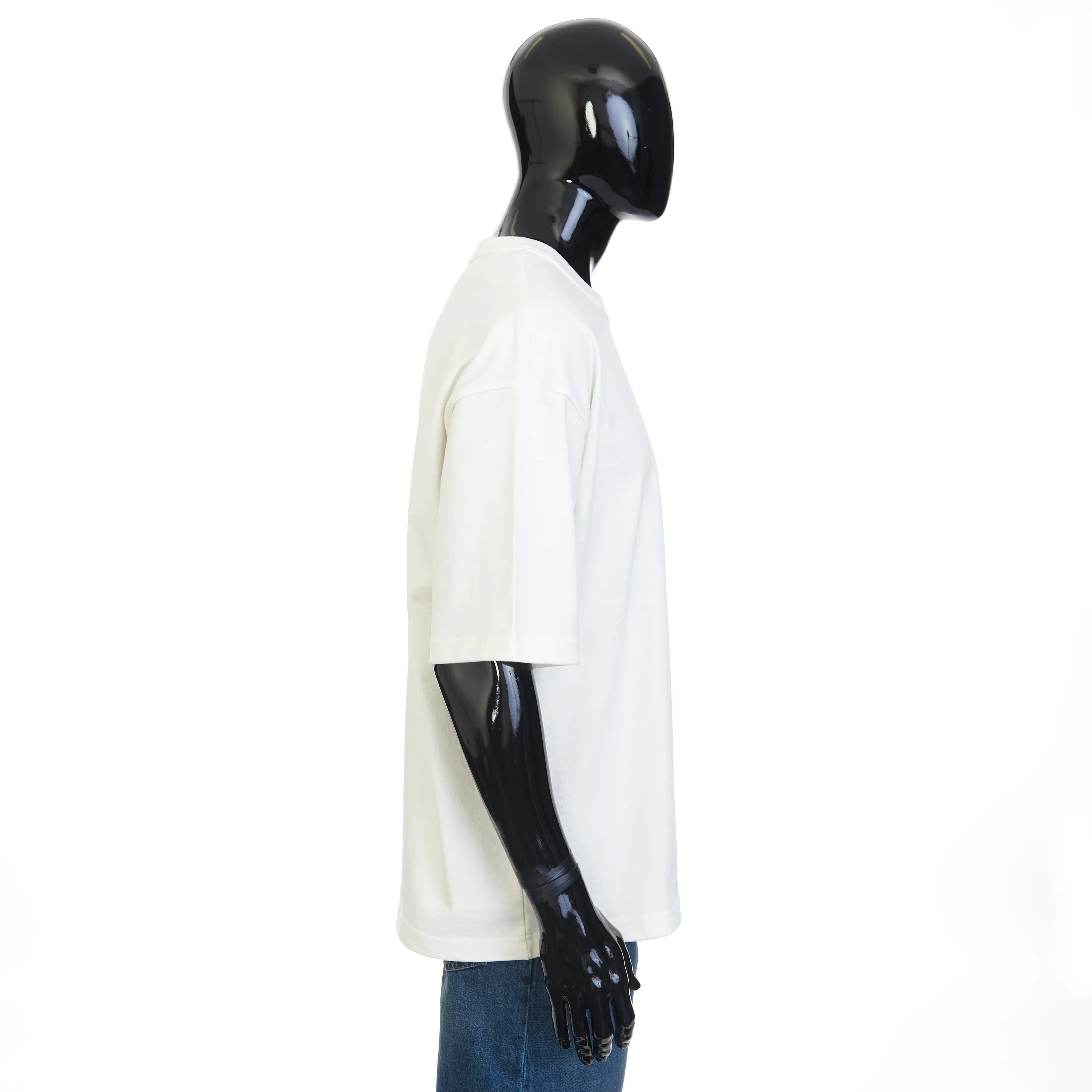Chalk White T-Shirt - Japanese Jersey, Pocket, Loose Fit