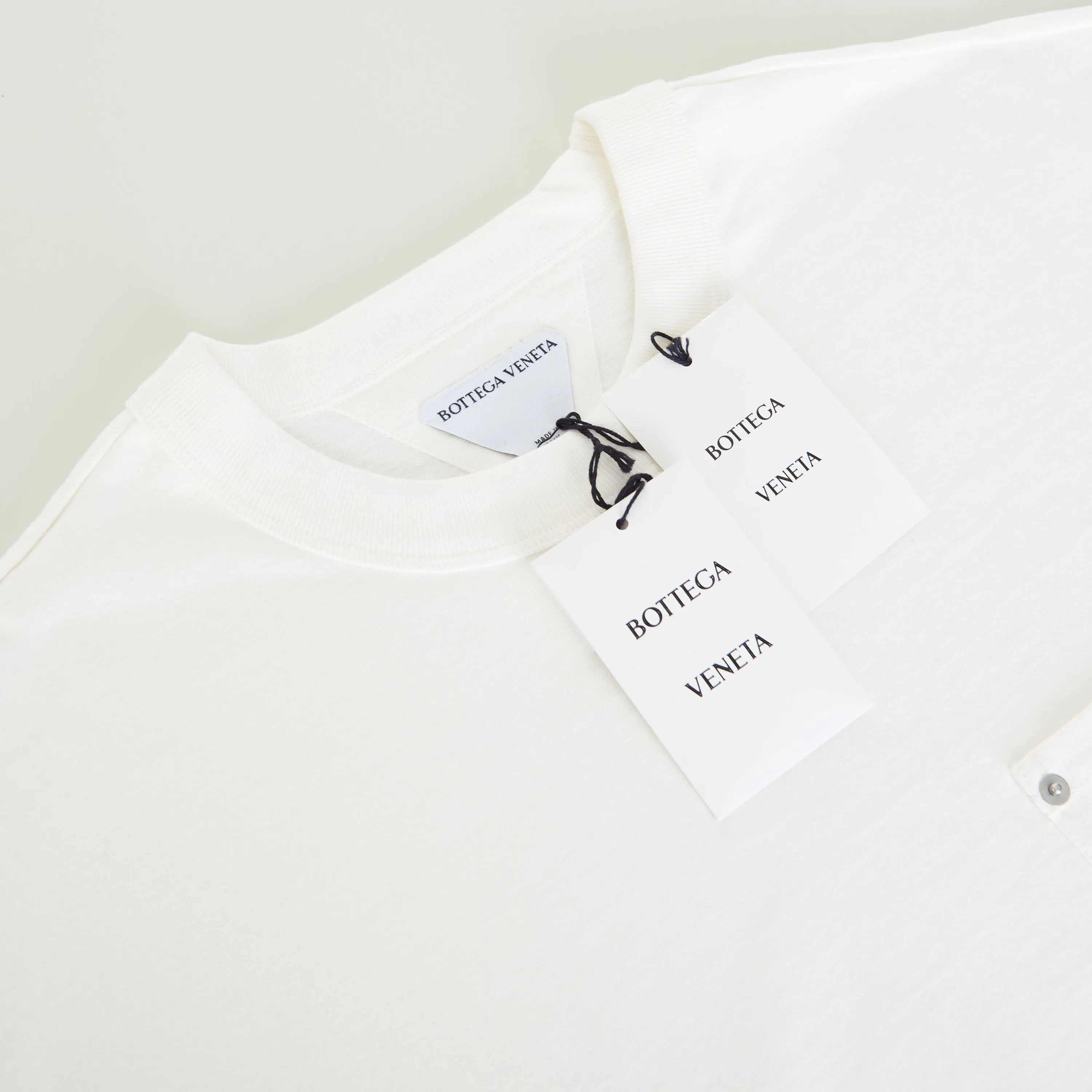 Chalk White T-Shirt - Japanese Jersey, Pocket, Loose Fit