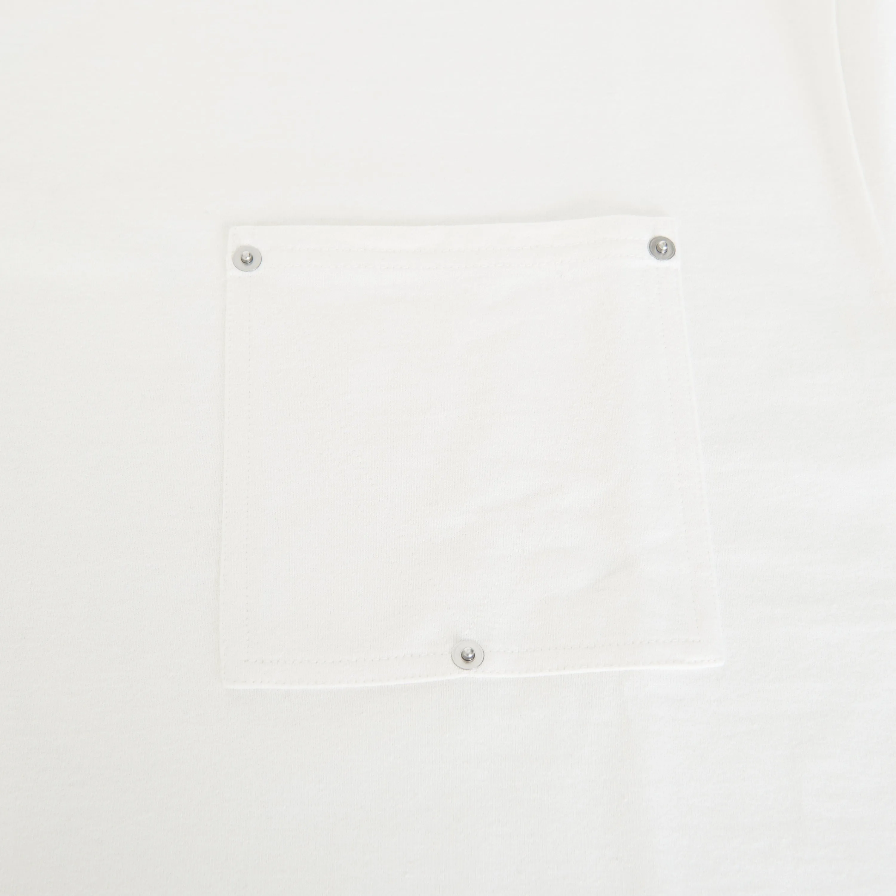 Chalk White T-Shirt - Japanese Jersey, Pocket, Loose Fit
