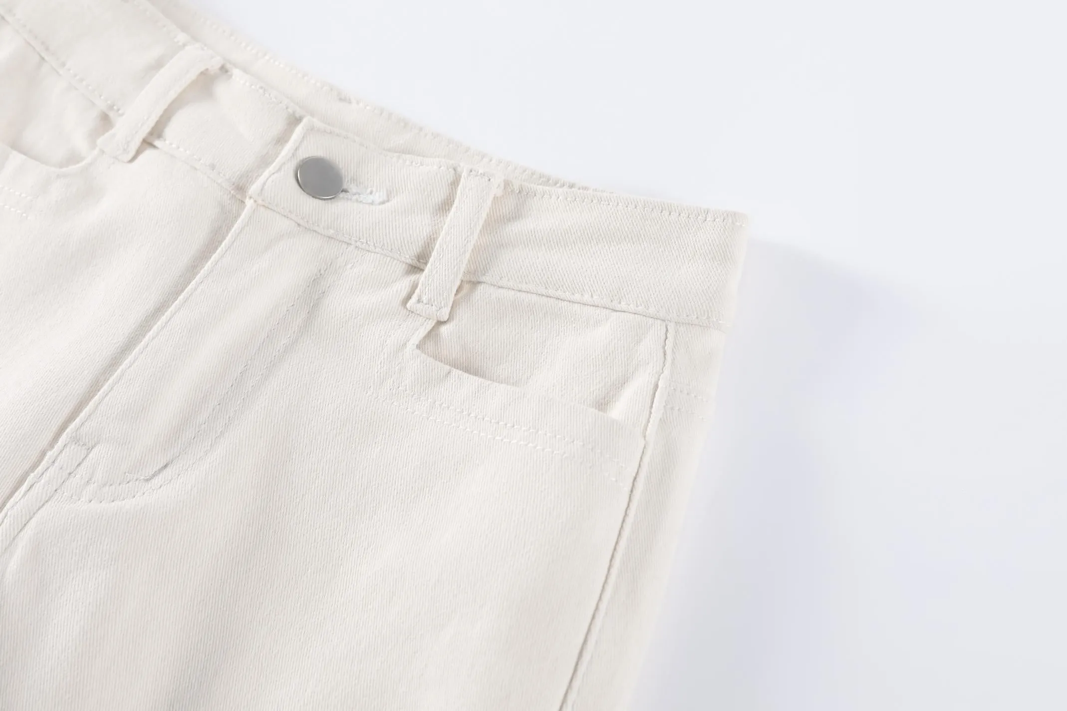 Chic Solid High-Waisted Straight Leg Jeans for Women