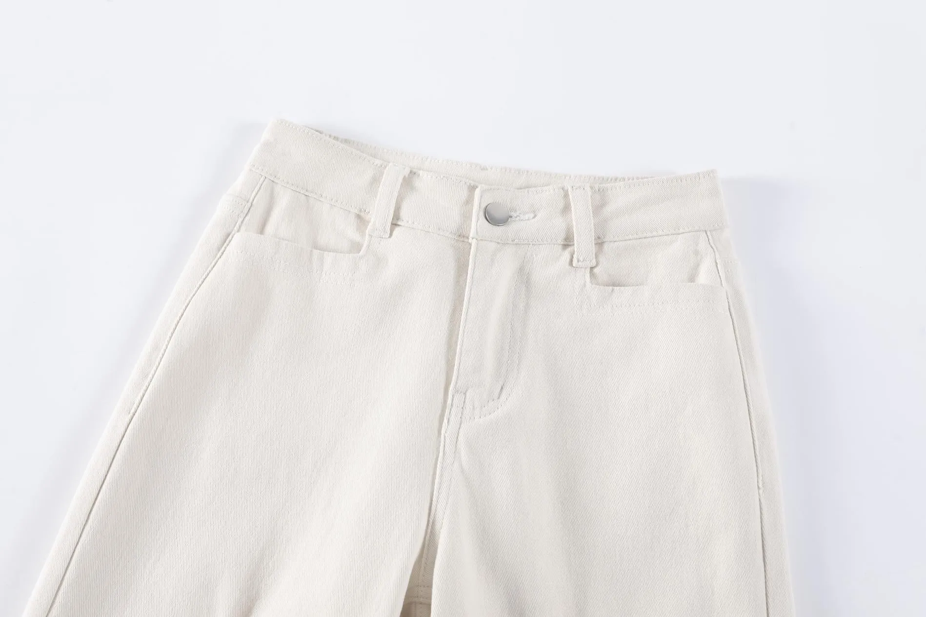 Chic Solid High-Waisted Straight Leg Jeans for Women