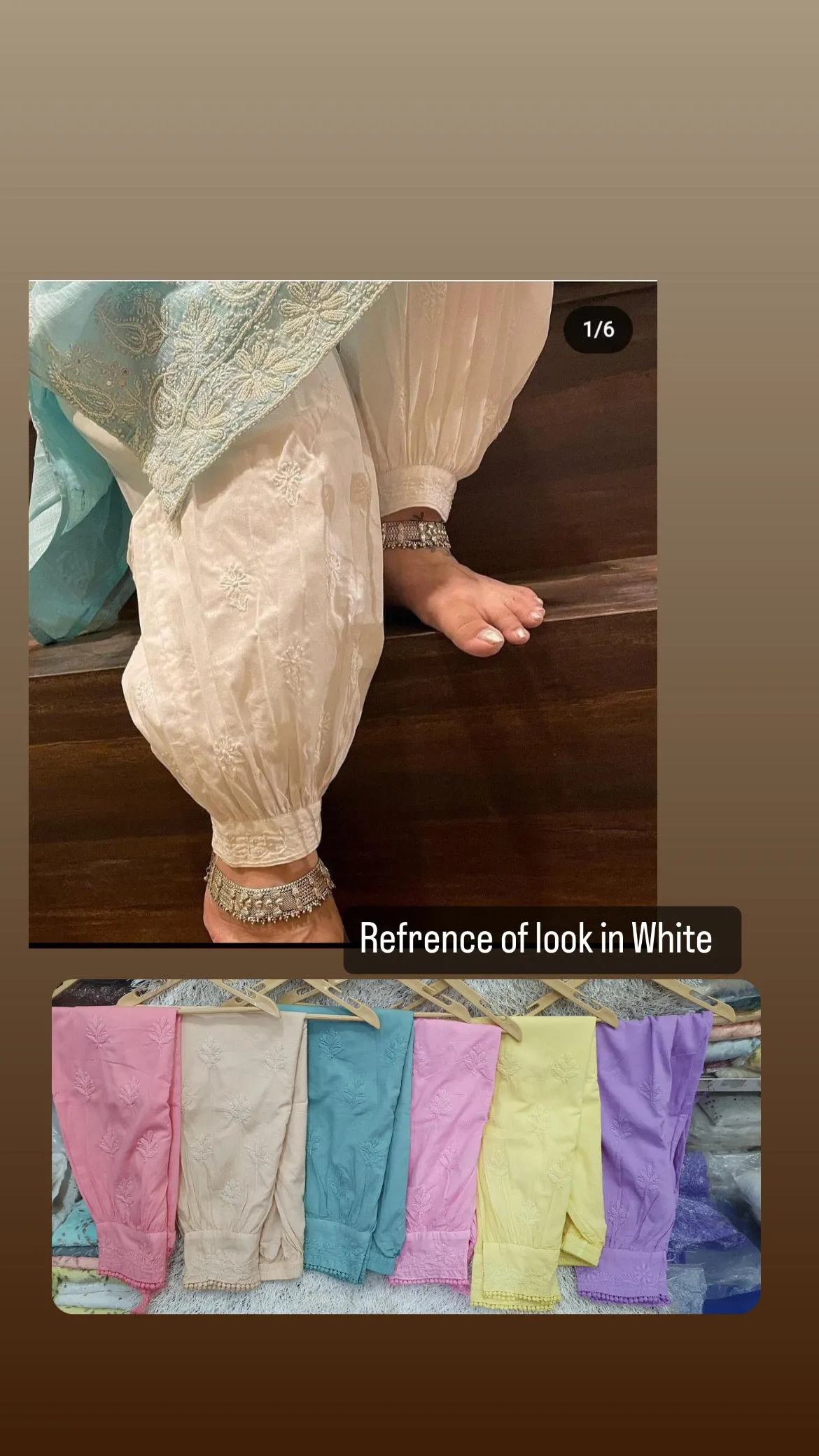 Chikankari Baloon Purple Salwar