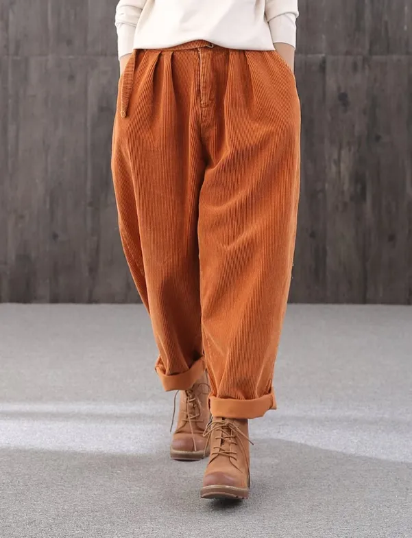 Claire - Lässige lockere Cordhose