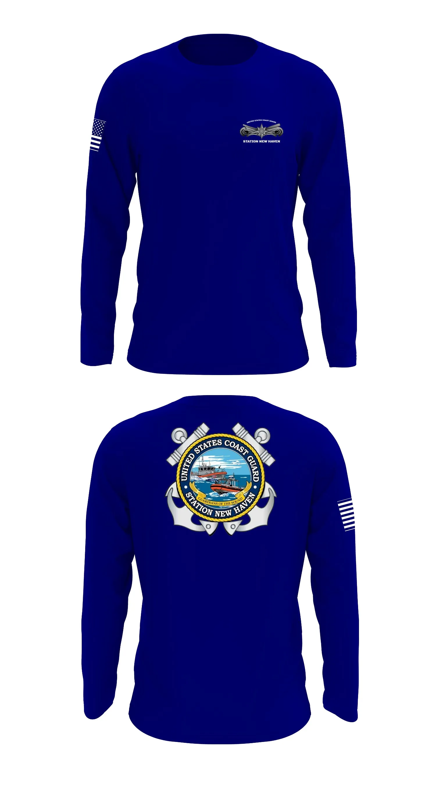 Coast guard Station New Haven  Store 1 Core Men's LS Performance Tee - 45170637963