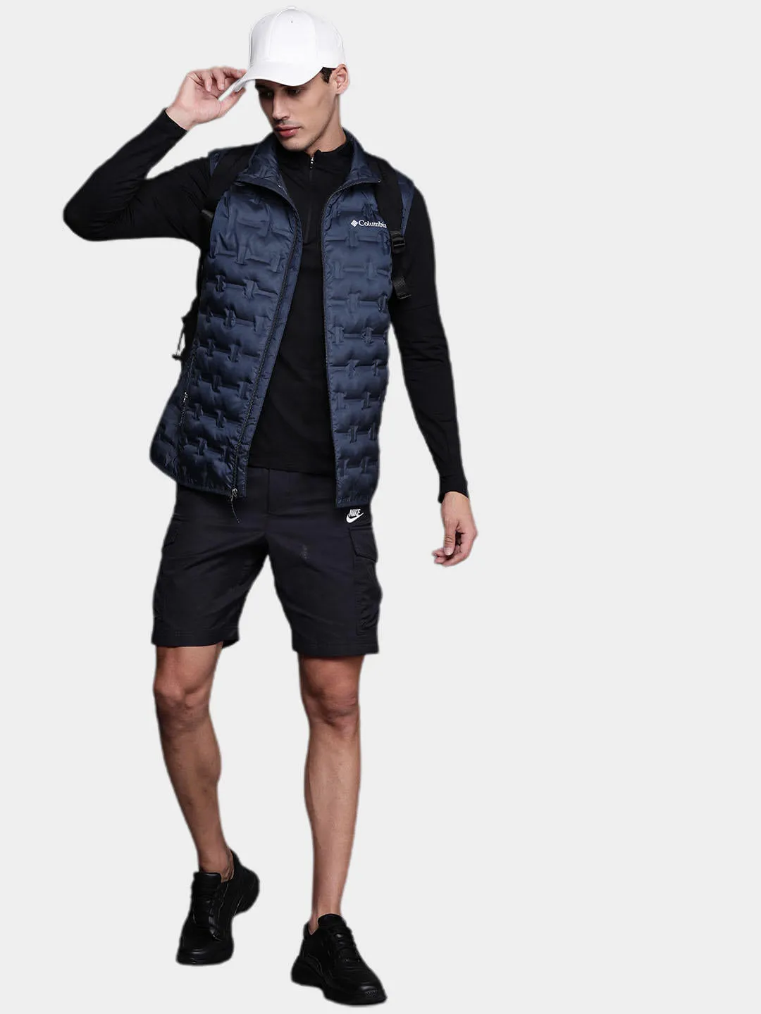 Columbia Men Navy Blue Delta Ridge Down Vest