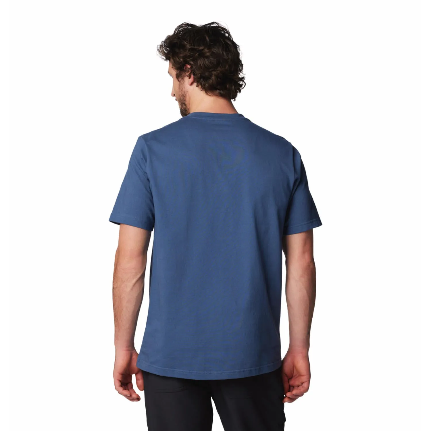 Columbia Mens Blue Landroamer Short Sleev Henley II Tshirt