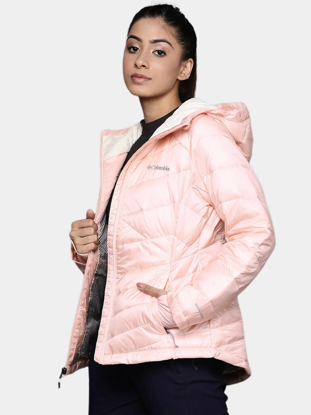 Columbia Women Peach Joy Peak Hooded Jacket