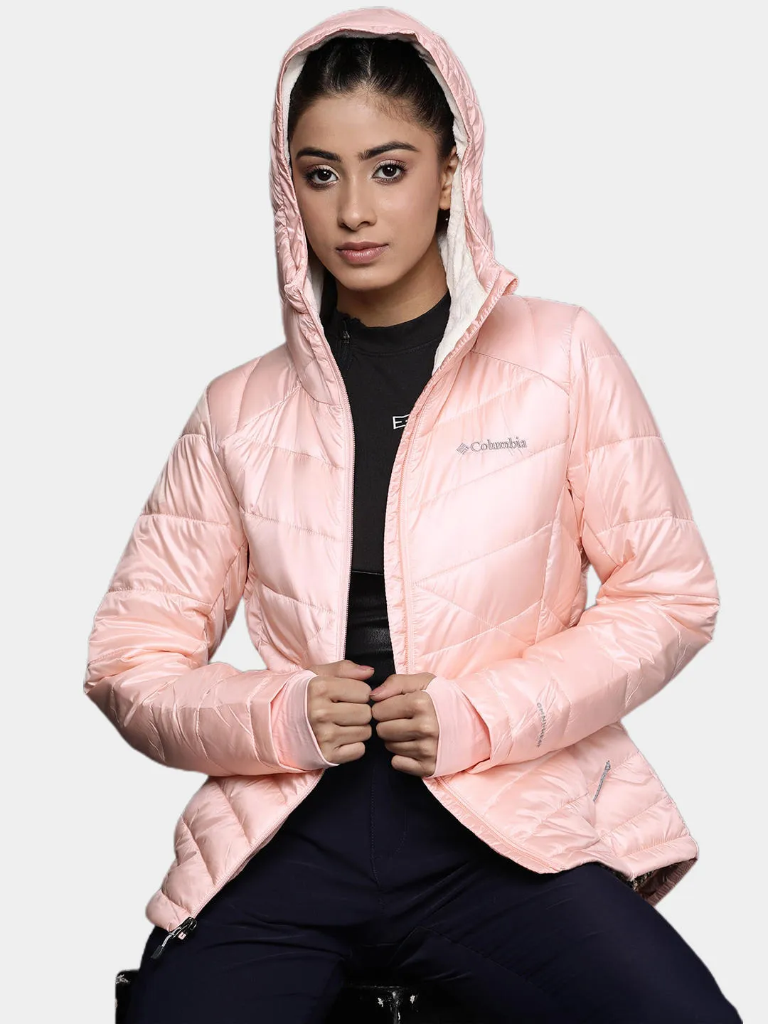 Columbia Women Peach Joy Peak Hooded Jacket