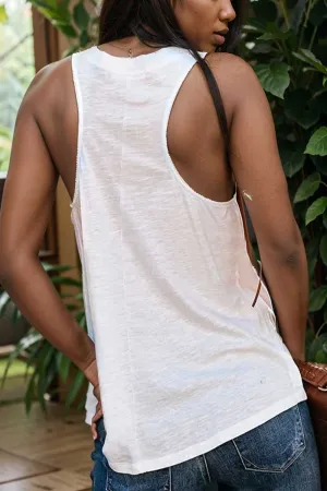 comfort sleeveless v neck tank top in solid colors