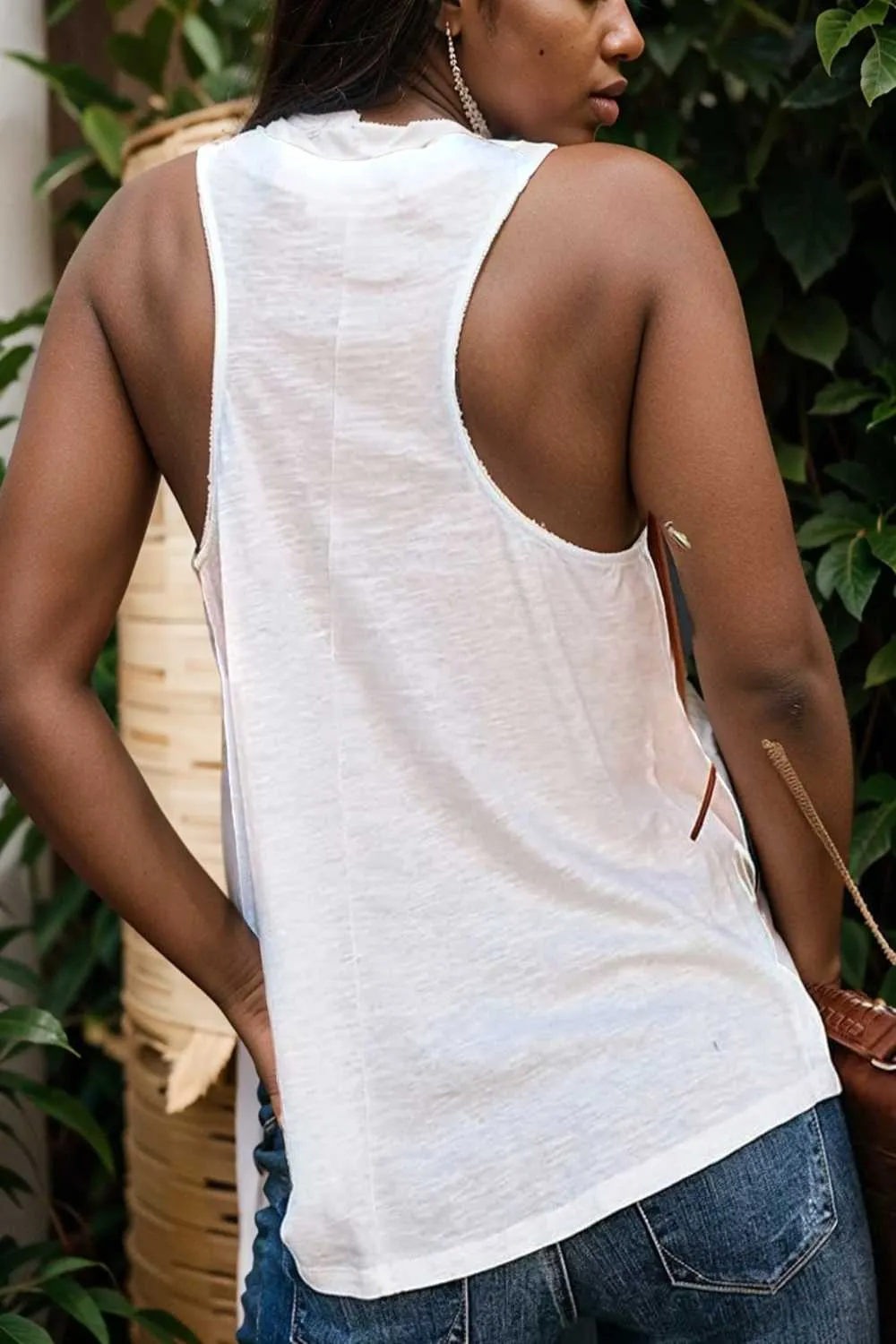 comfort sleeveless v neck tank top in solid colors