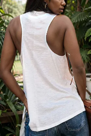 comfort sleeveless v neck tank top in solid colors
