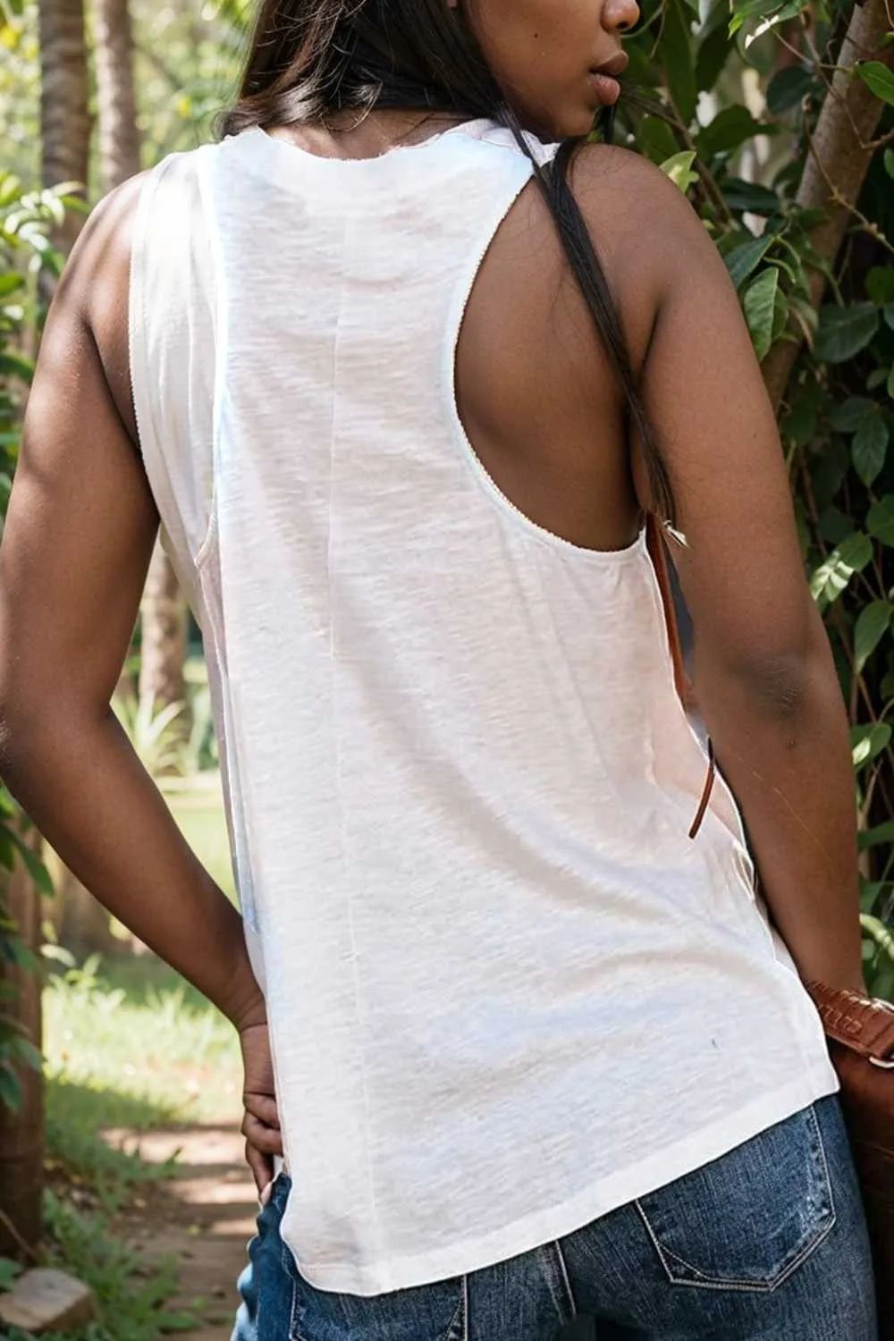 comfort sleeveless v neck tank top in solid colors