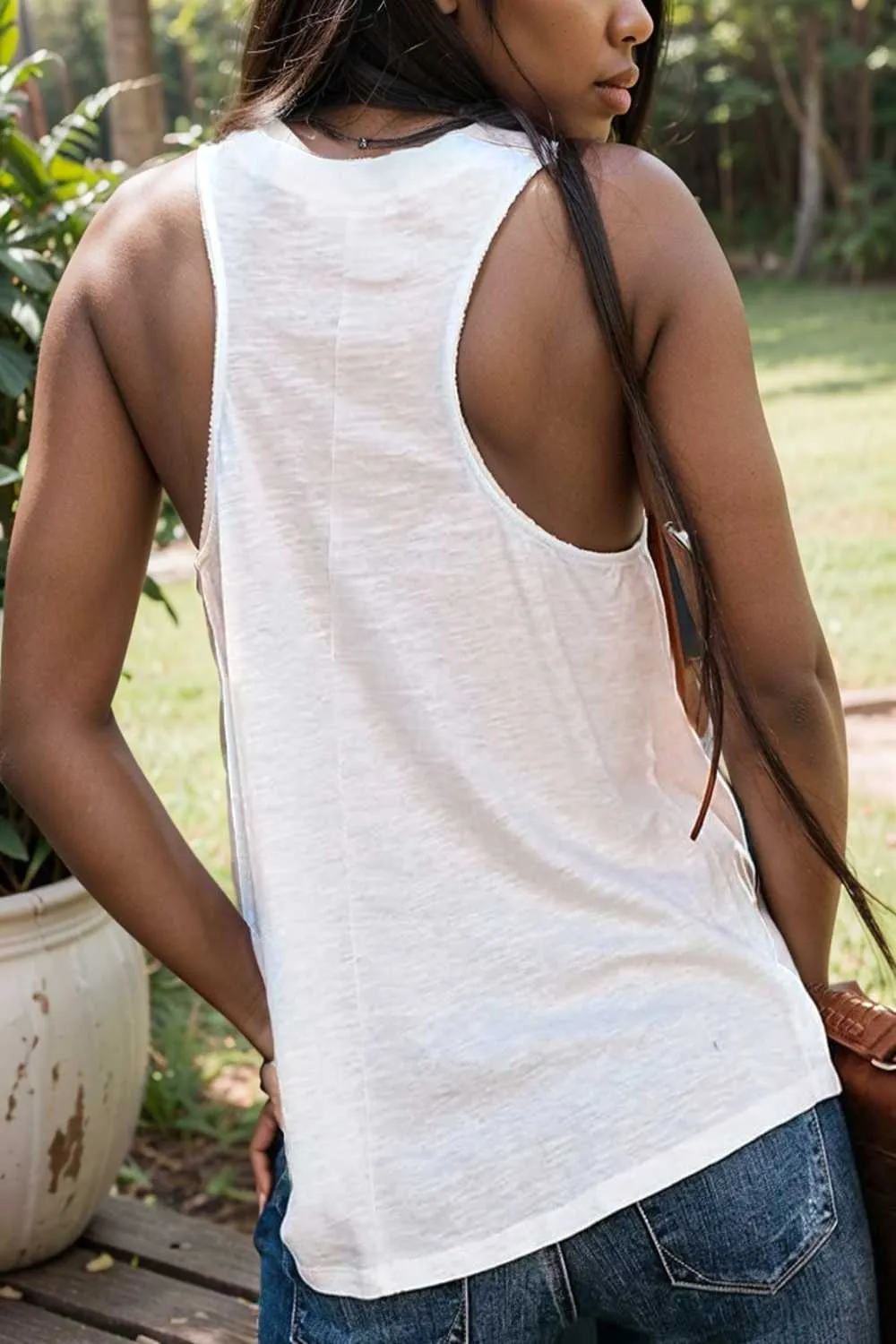 comfort sleeveless v neck tank top in solid colors