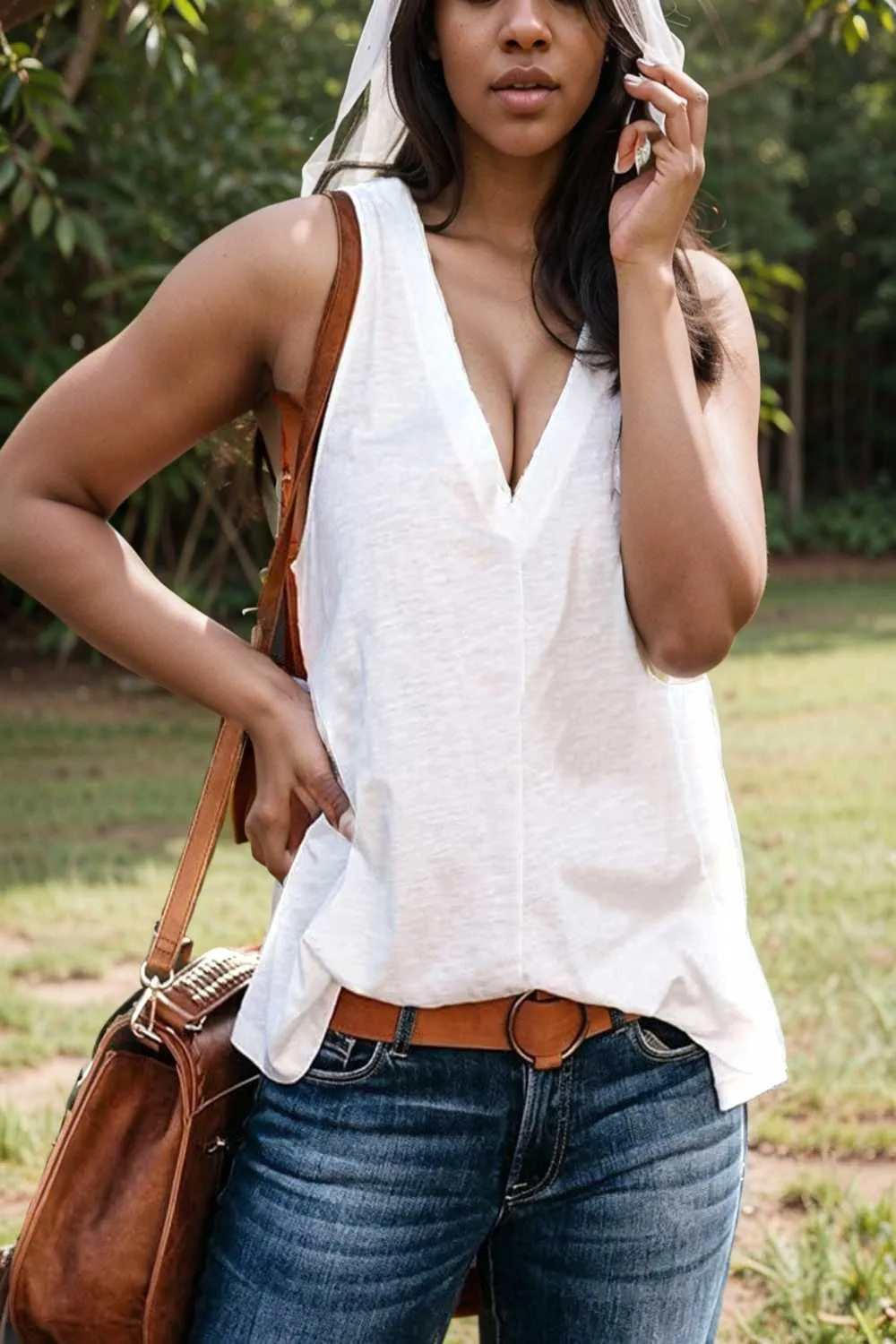comfort sleeveless v neck tank top in solid colors