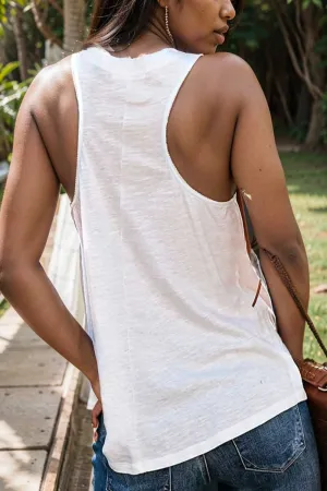 comfort sleeveless v neck tank top in solid colors