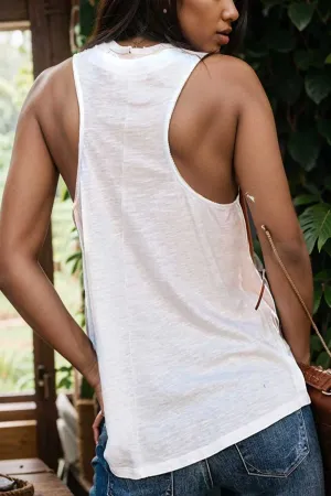 comfort sleeveless v neck tank top in solid colors