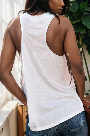 comfort sleeveless v neck tank top in solid colors