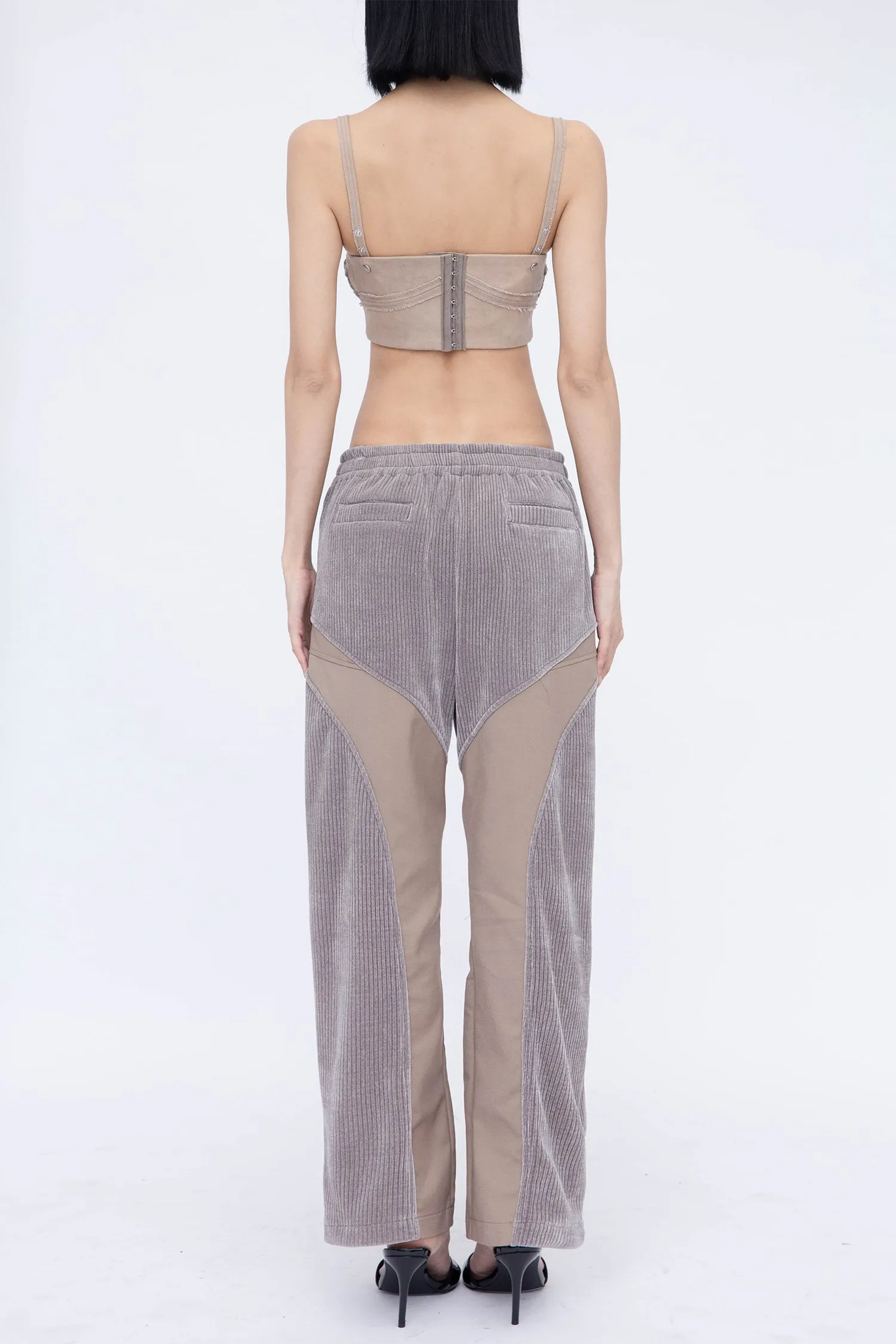 CORDUROY JOGGERS - TAUPE