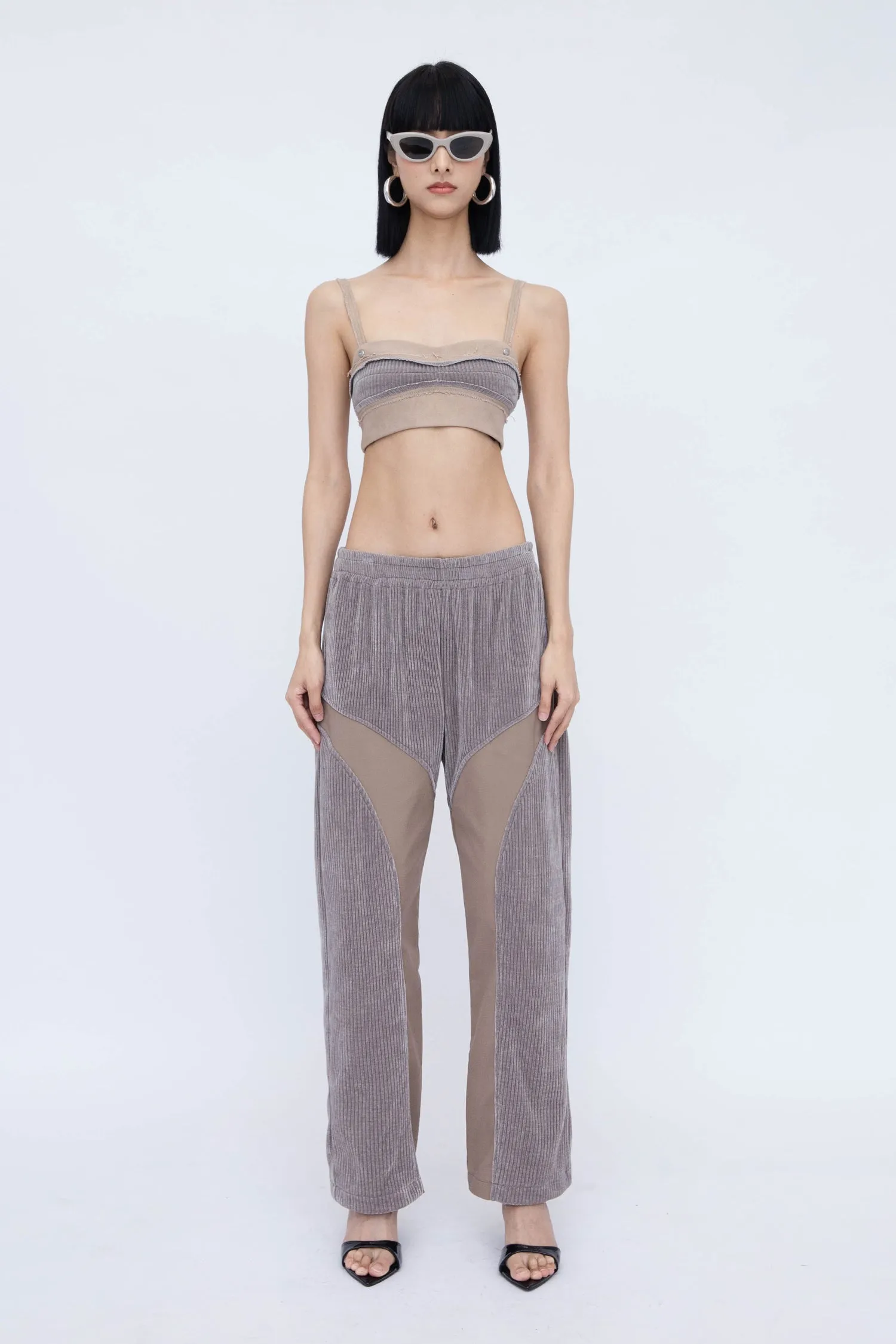 CORDUROY JOGGERS - TAUPE